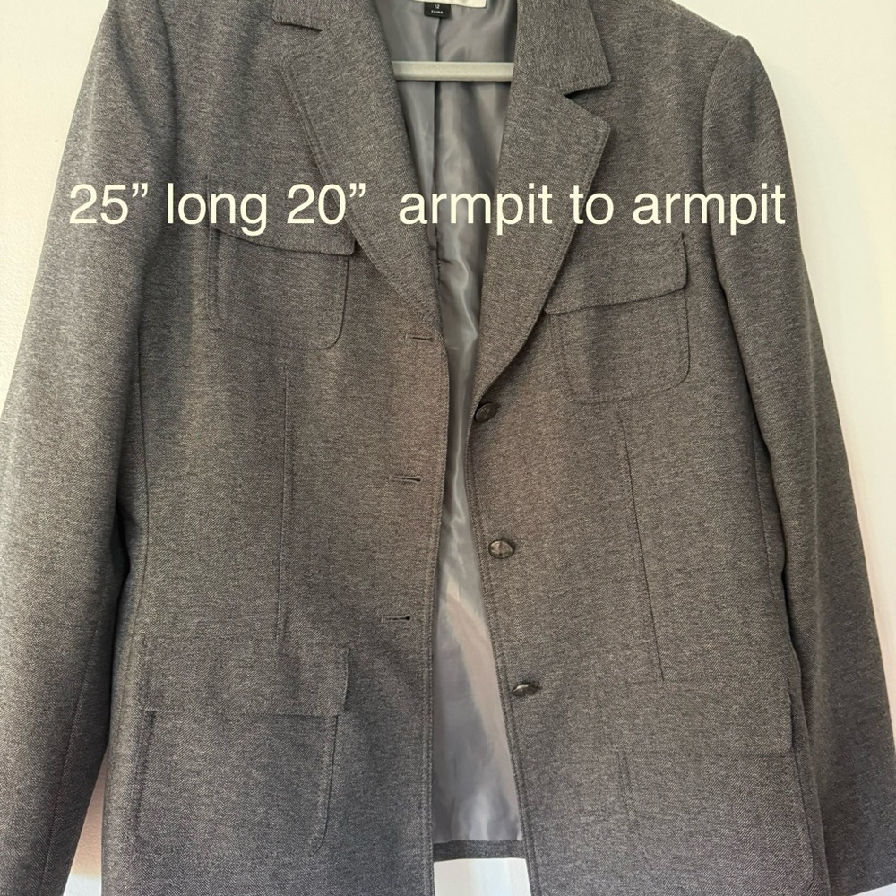 Tahari  charcoal Women's safari style Blazer